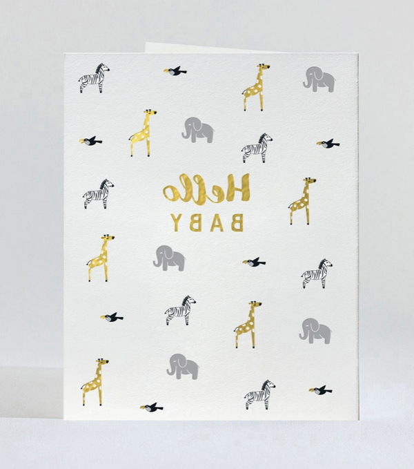 Jungle Baby Letterpress Card